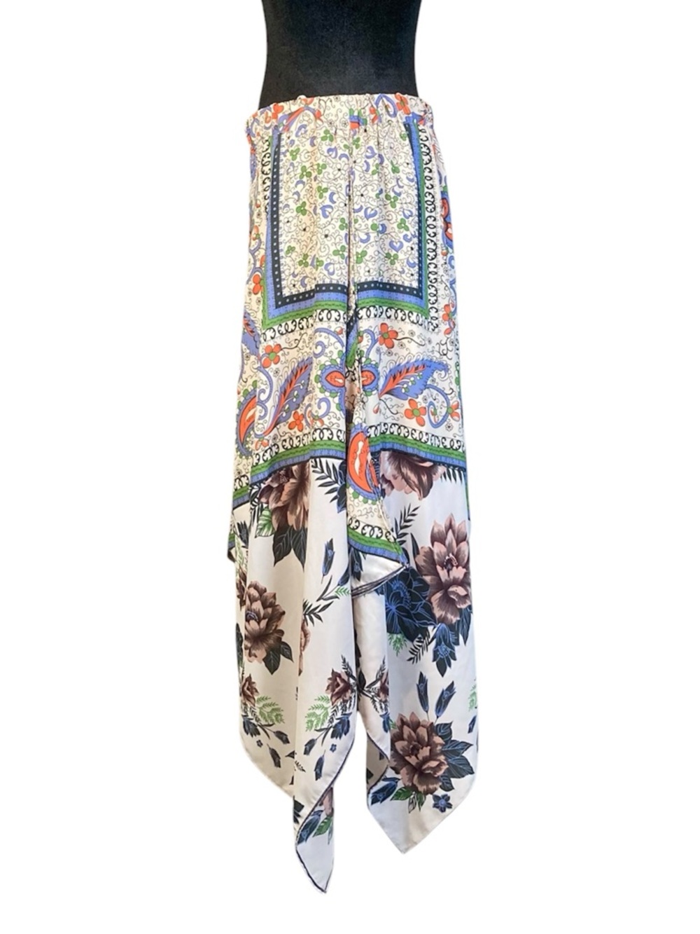 Maeve Anthropologie boho floral paisley handkerchief skirt Size 10 - Picture 3 of 6